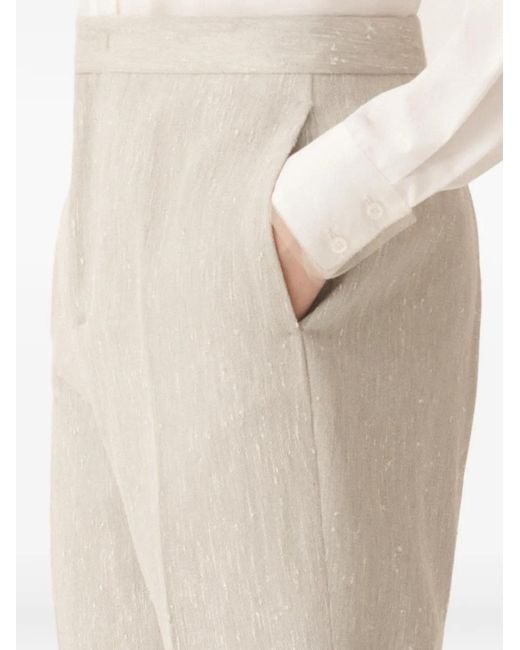 Fabiana Filippi White Cotton Wool Linen Pants