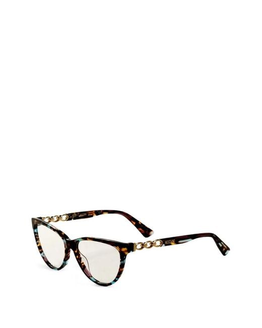 Moschino Metallic Tortoiseshell-Effect Cat-Eye Glasses
