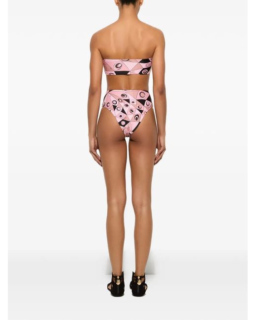 Emilio Pucci Pink Occhi-Print Bikini Bottom