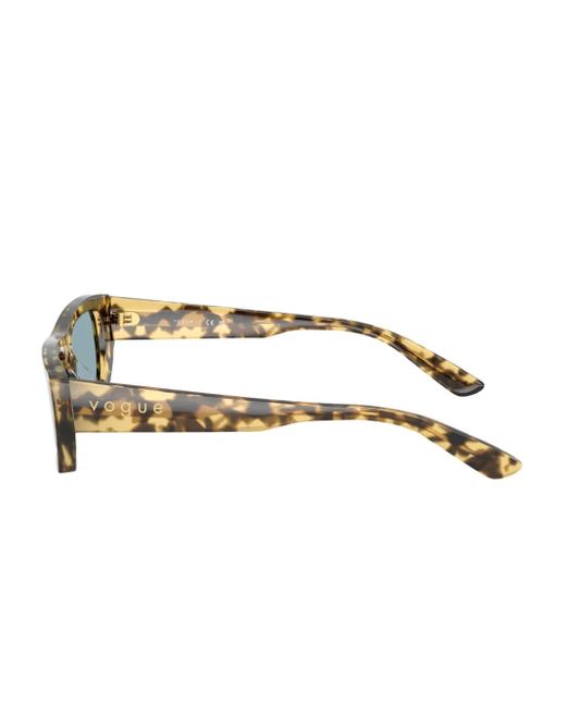 Vogue Eyewear Blue Tortoiseshell Rectangle Sunglasses