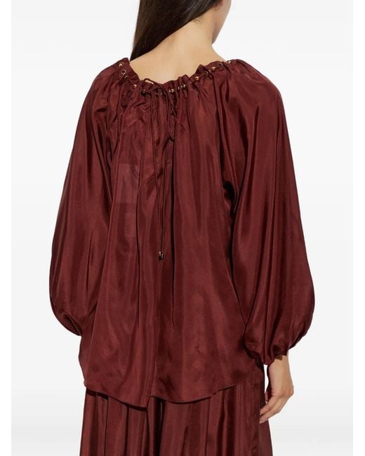 Zimmermann Aster Gathered Bead Blouse