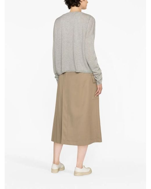 Lisa Yang Gray V-Neck Cashmere Cardigan