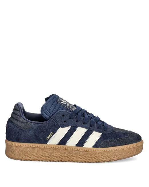 Adidas Blue Samba XLG Wildleder-Sneakers mit Streifen