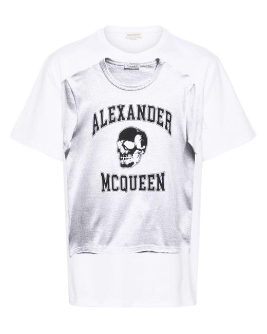 Alexander McQueen T-Shirt mit grafischem Print in White für Herren