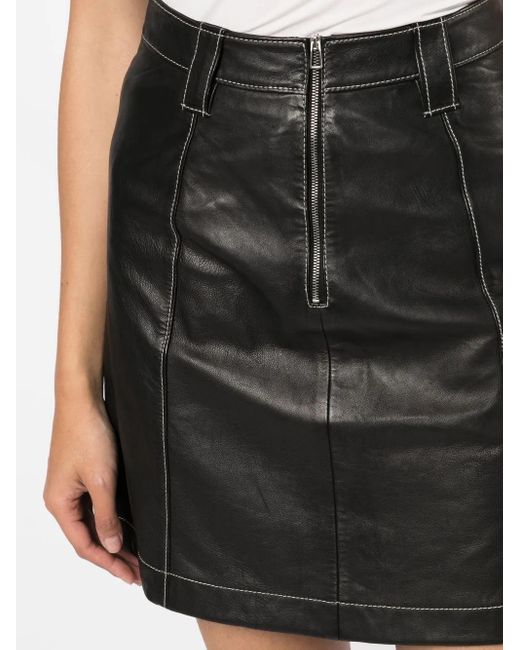 Paul Smith Black Contrast-Stitching Mini Skirt