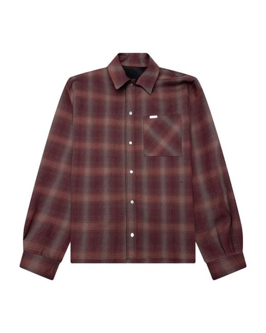Represent Black Reversible Check Shirt for men