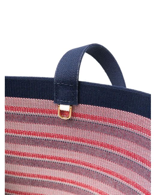 Marni Red Striped Tote Bag