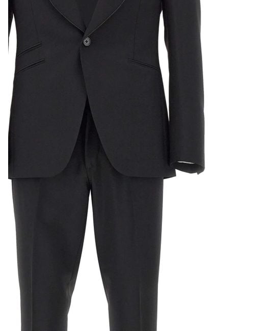 Carlo Pignatelli Black Buttoned Suit for men