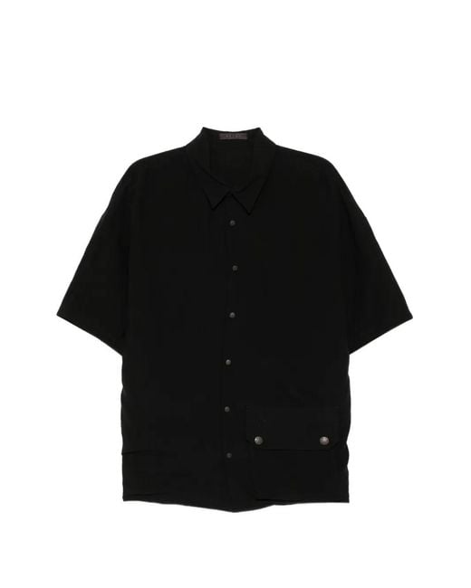DEVOA Black Short-Sleeve Shirt for men