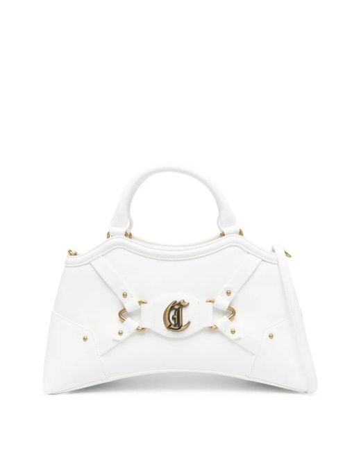 Just Cavalli ロゴプレート ハンドバッグ White