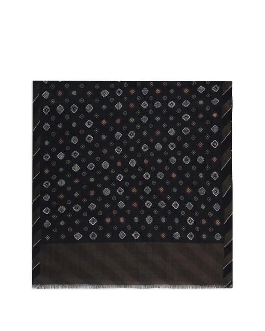 Altea Black Patterned Scarf for men