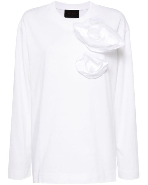 T-shirt con applicazione di Simone Rocha in White da Uomo