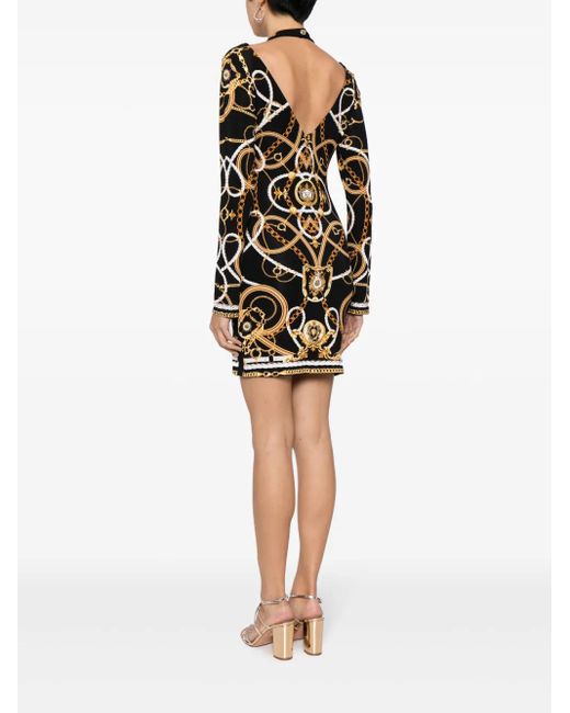 Camilla Black Coast To Coast-Print Open-Back Minidress