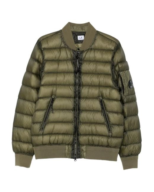 C P Company Green D.D. Shell Padded Bomber Jacket for men