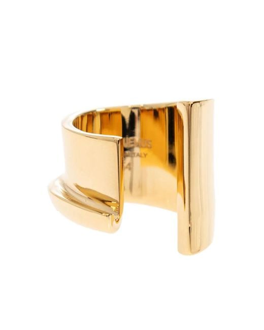 Jacquemus Metallic Abgerundeter Ring aus Messing