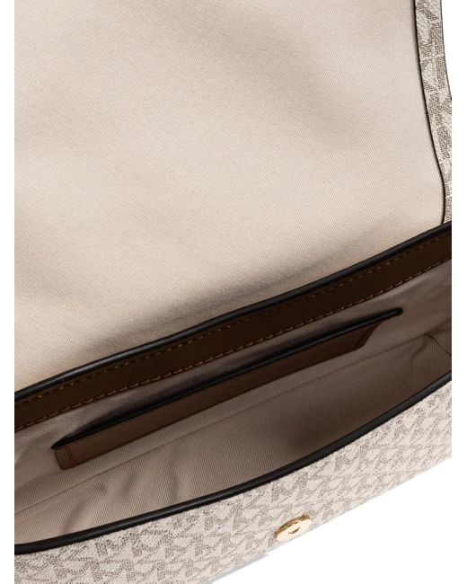 Michael Kors Natural Monogram Flap Shoulder Bag