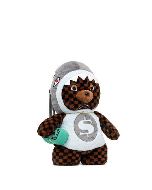 Sprayground White Bear-Shape Dollar-Detail Backpack