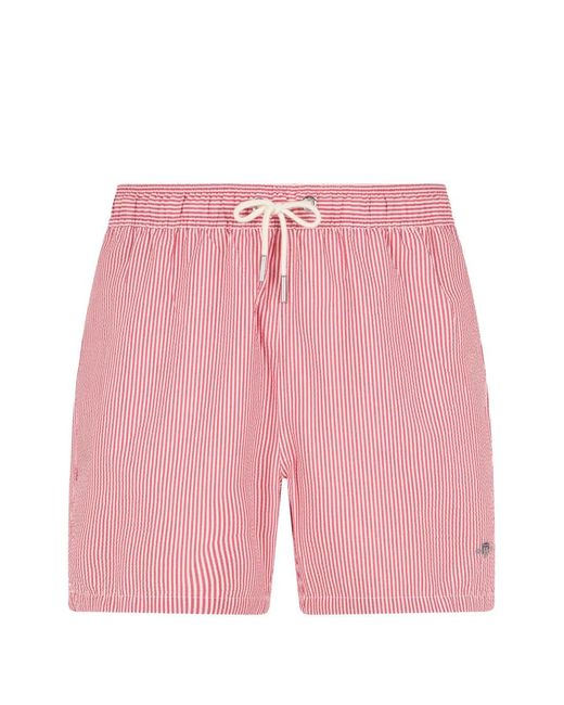Gant Pink Short De Bain À Rayures for men