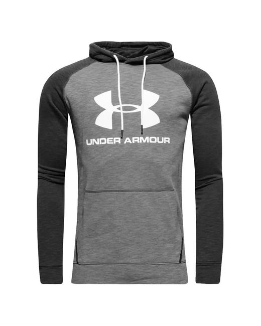 Under Armour Gray Sportstyle Triblend Raglan-Sleeve Hoodie for men