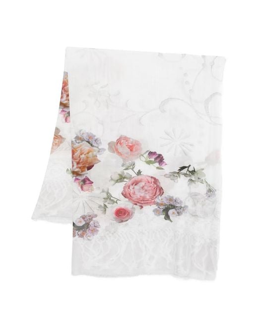 Faliero Sarti White Fosca Scarf