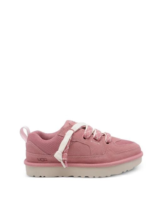 Ugg Pink Lo Lowmel Suede Sneakers