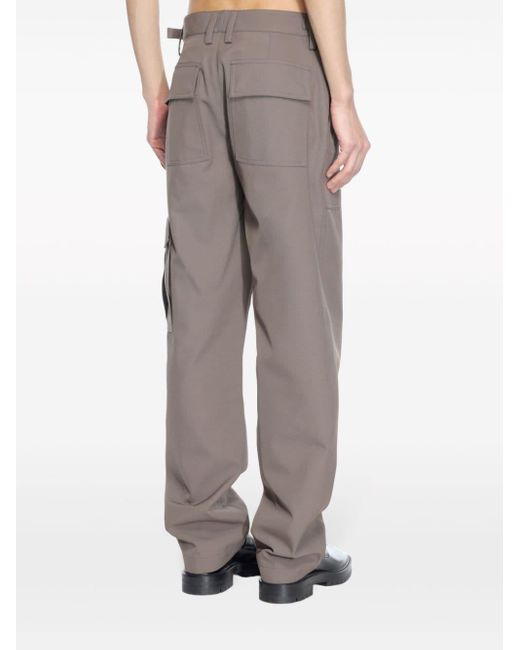 Helmut Lang Gray Straight-leg Cargo Trousers for men