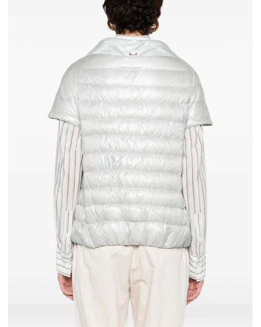 Herno White Cleofe Quilted Jacket