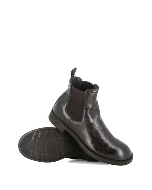 Officine Creative Brown Sergeant 102 Elastic-Panel Leather Boots