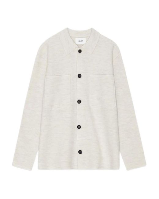 NN07 Jonas 6398 overshirt in White für Herren