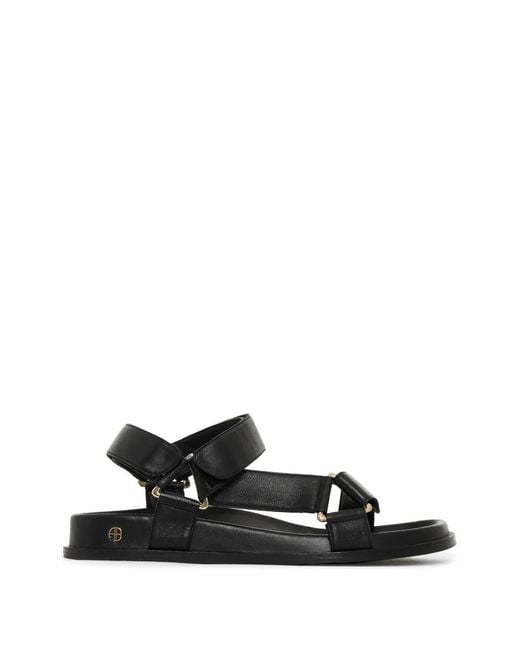 Anine Bing White Jesse Touch-Strap Sandals
