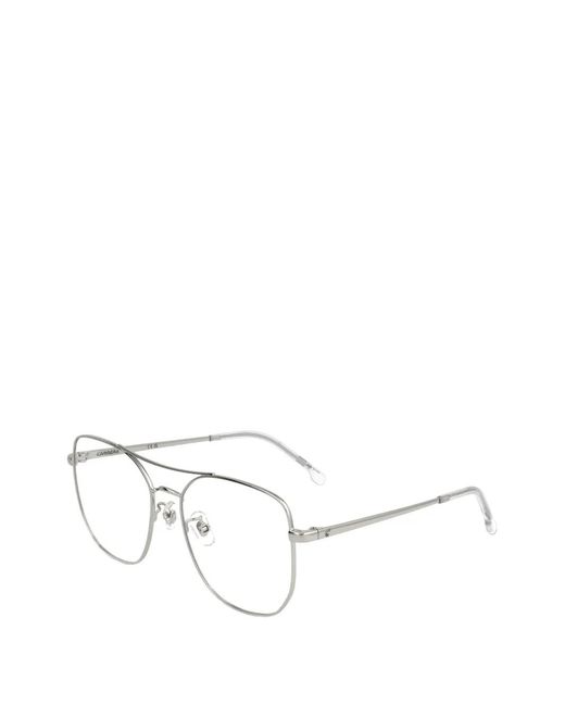 Carrera White Pilot-Frame Glasses