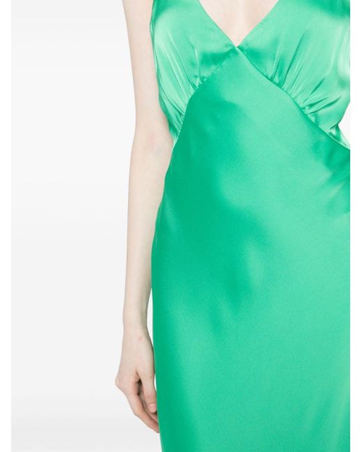Slip dress largo Agustina Misha de color Green