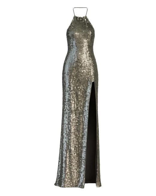 The New Arrivals Ilkyaz Ozel Metallic Sequin-Embellishment Maxi Dress