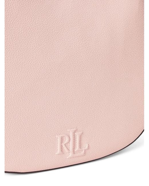 Ralph Lauren Pink Logo-Plaque Shoulder Bag