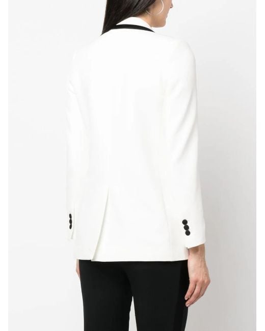 Philipp Plein Blazer Met Contrasterende Afwerking in het White