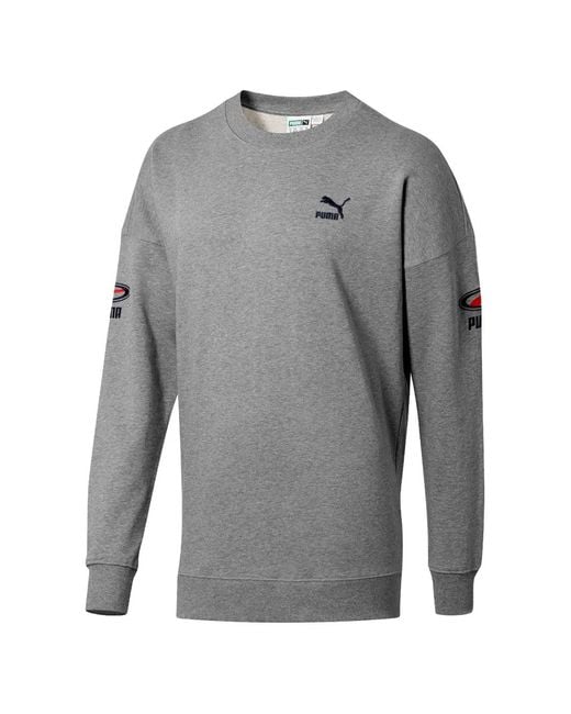 PUMA Gray Og Logo-Embroidered Sweatshirt for men