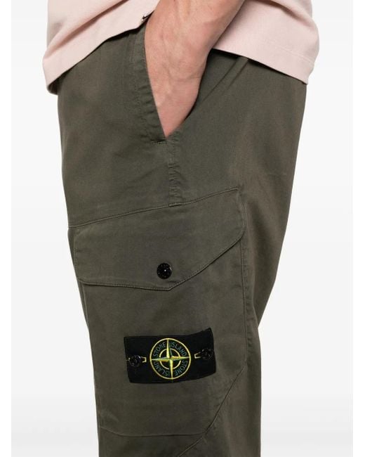 Stone Island Gray Pants With Side Pockets for men