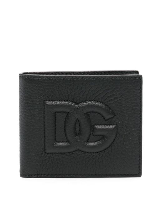 Cartera plegable con logo en relieve Dolce & Gabbana de hombre de color Black