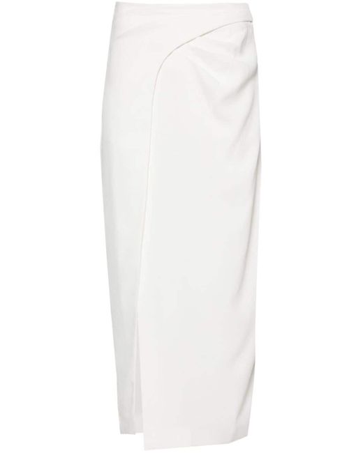 Jupe portefeuille Pumiko à coupe mi-longue IRO en coloris White