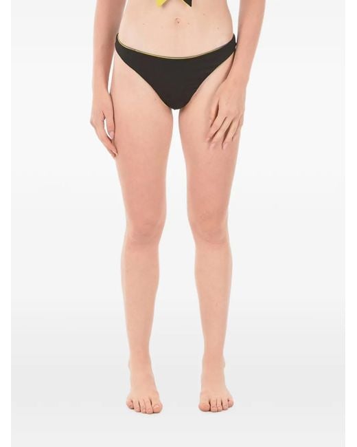 DIESEL Black Logo-Print Bikini Bottom