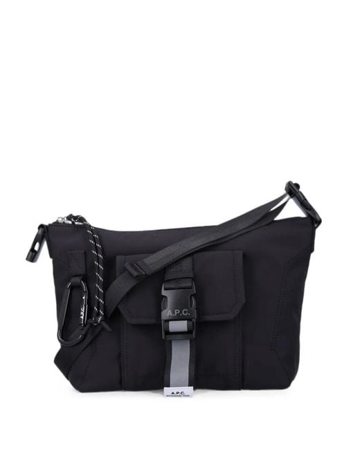 A.P.C. Blue Buckle-Fastening Shoulder Bag