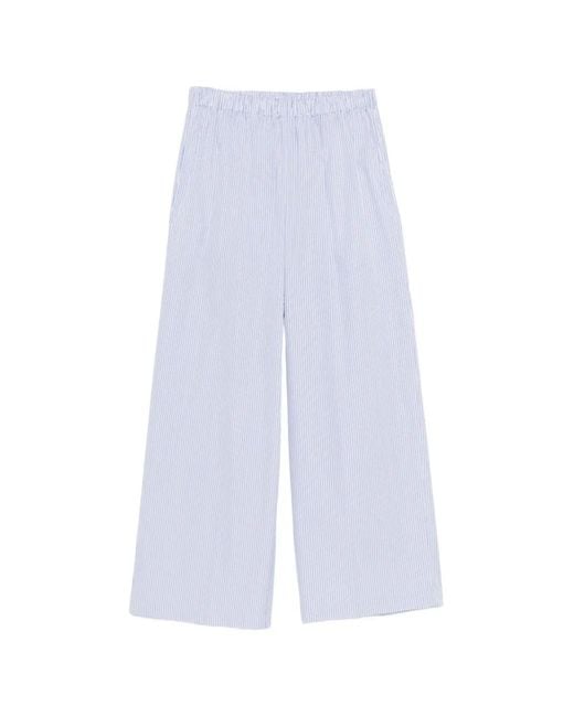 Aspesi White Striped Trousers