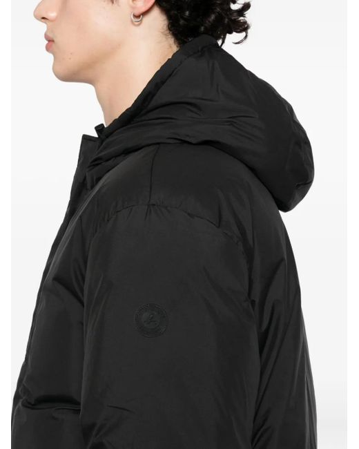 SPORT b. by agnès b. Black Hooded Down Jacket for men