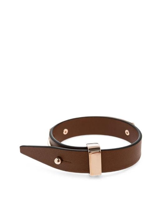 Max Mara Brown Agia Leather Bracelet