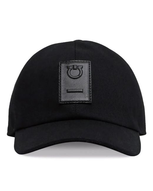 Ferragamo Black Gancini-Patch Baseball Cap for men