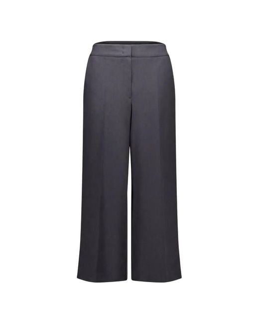 Betty Barclay Blue Pressed-Crease High-Waist Culottes