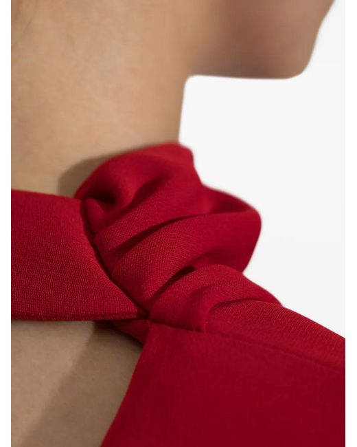 Valentino Garavani Red Silk Open-Back Dress
