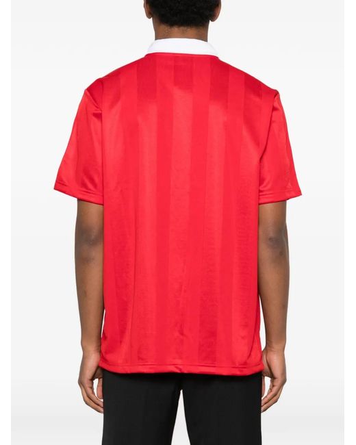 Adidas Red Short-Sleeve Polo T-Shirt for men