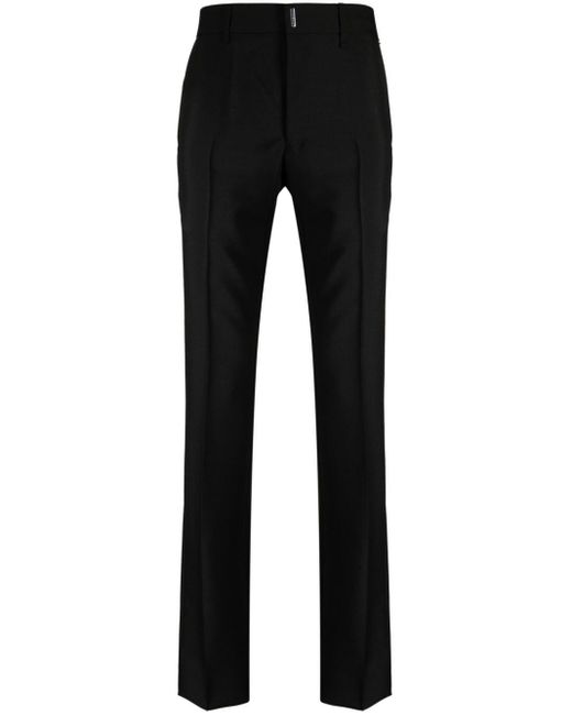 Givenchy Black Pleat-detail Straight-leg Trousers for men
