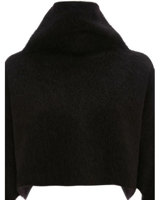 J.W. Anderson Black Cut-Out Oversized Cropped Jumper
